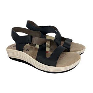 Bionica Cybele Leather Black Comfort Walking Outdoor Sandals Women size 7